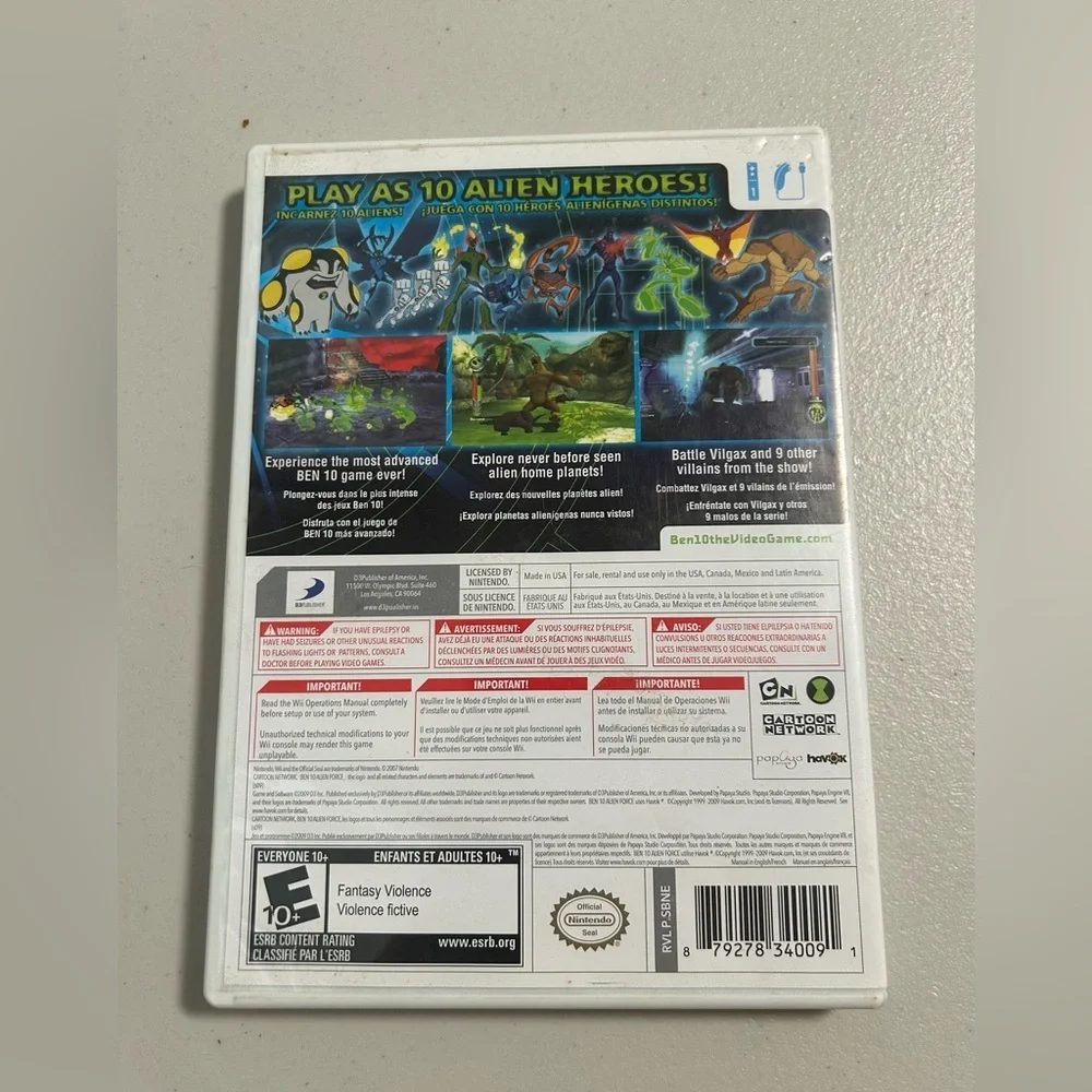 Wii Ben 10 Alien Force Vilgax Attacks Video Game